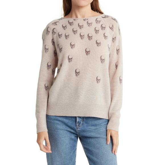 360 Cashmere Skull Sweater - Size S - Missing Label - Picture 1 of 5